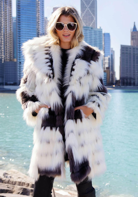 Alter Ego Faux Fur Shawl Collar Coat   Alter Ego Faux Fur Shawl Collar Coat