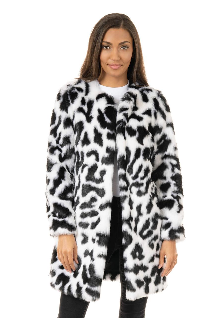 Black & White Faux Fur Superstar Stroller   Black & White Faux Fur Superstar Stroller