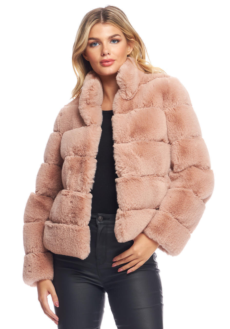 Blush Faux Fur Posh Jacket   Blush Faux Fur Posh Jacket