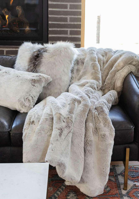 Couture Collection Sterling Mink Faux Fur Throws Couture Collection Sterling Mink Faux Fur Throws