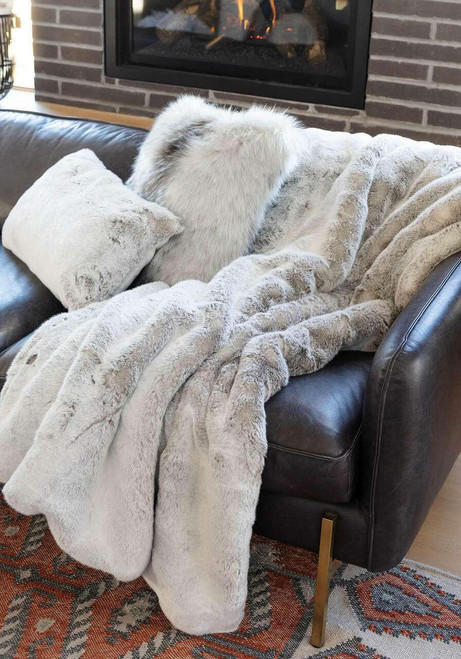 Couture Collection Sterling Mink Faux Fur Throws Couture Collection Sterling Mink Faux Fur Throws