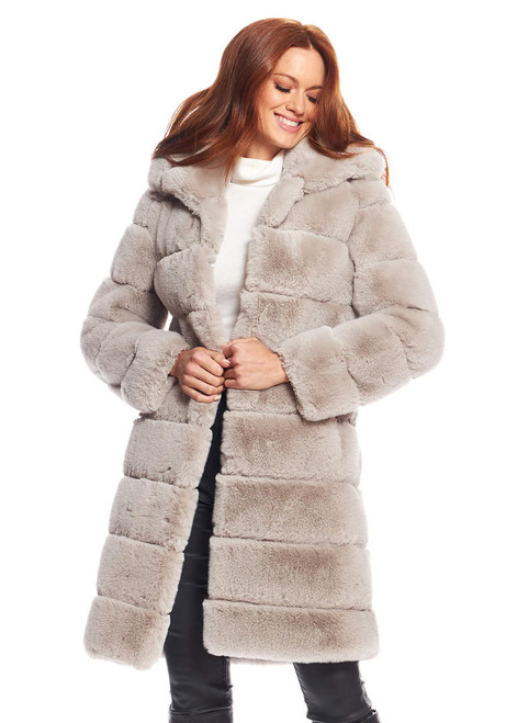 Dove Faux Fur Tres Chic Mink Stroller Coat   Dove Faux Fur Tres Chic Mink Stroller Coat