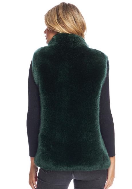 Emerald Mink Faux Fur Couture Hook Vest   Emerald Mink Faux Fur Couture Hook Vest