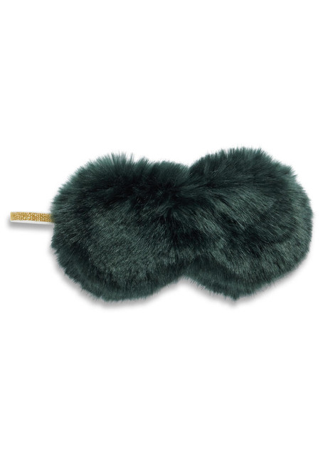 Emerald Mink Faux Fur Sparkle Sleep Mask   Emerald Mink Faux Fur Sparkle Sleep Mask