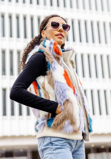 Fabulous-Furs Apres Ski Faux Fur Zip Vest  Fabulous-Furs Apres Ski Faux Fur Zip Vest
