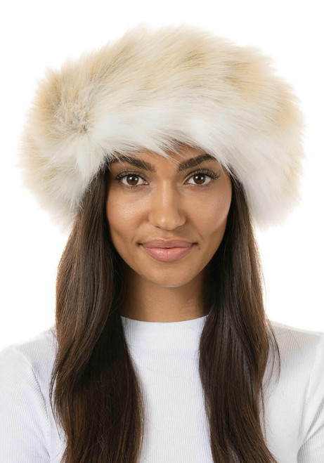 Fabulous-Furs Arctic Fox Faux Fur Halo Headband  Fabulous-Furs Arctic Fox Faux Fur Halo Headband