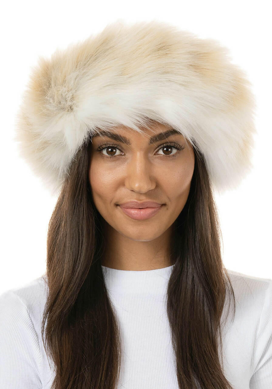 Fabulous-Furs Arctic Fox Faux Fur Halo Headband  Fabulous-Furs Arctic Fox Faux Fur Halo Headband