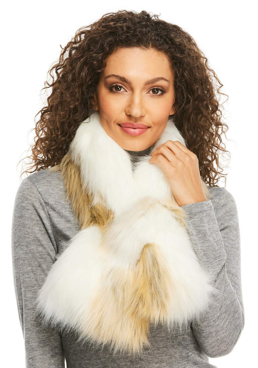 Fabulous-Furs Arctic Fox Faux Fur Loop Scarf  Fabulous-Furs Arctic Fox Faux Fur Loop Scarf