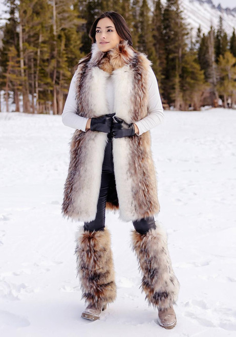Fabulous-Furs Arctic Wolf Faux Fur Legwarmers  Fabulous-Furs Arctic Wolf Faux Fur Legwarmers