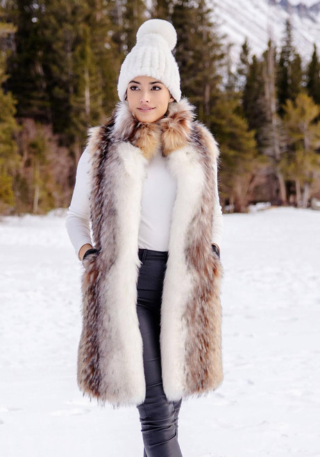 Fabulous-Furs Arctic Wolf Faux Fur Stroller Vest  Fabulous-Furs Arctic Wolf Faux Fur Stroller Vest