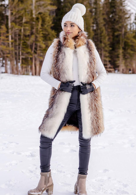 Fabulous-Furs Arctic Wolf Faux Fur Stroller Vest  Fabulous-Furs Arctic Wolf Faux Fur Stroller Vest