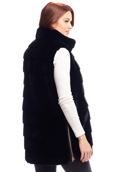Fabulous-Furs Black Faux Fur Weekender Vest  Fabulous-Furs Black Faux Fur Weekender Vest