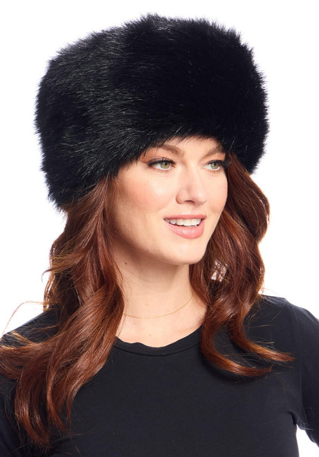 Fabulous-Furs Black Fox Faux Fur Russian Style Hat  Fabulous-Furs Black Fox Faux Fur Russian Style Hat
