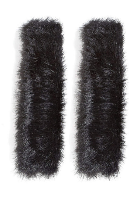 Fabulous-Furs Black Fox Faux Fur Seat Belt Covers  Fabulous-Furs Black Fox Faux Fur Seat Belt Covers