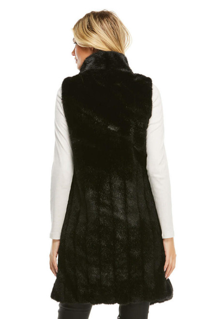 Fabulous-Furs Black MInk Faux Fur Stroller Vest  Fabulous-Furs Black MInk Faux Fur Stroller Vest