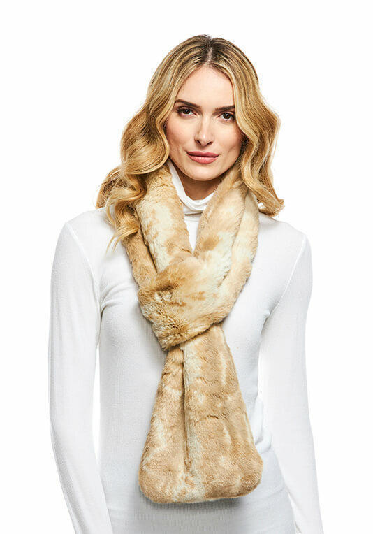 Fabulous-Furs Blonde Mink Faux Fur Loop Scarf  Fabulous-Furs Blonde Mink Faux Fur Loop Scarf