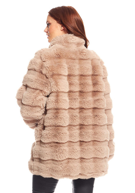Fabulous-Furs Camel Faux Fur Rainier Reversible Mink Coat  Fabulous-Furs Camel Faux Fur Rainier Reversible Mink Coat