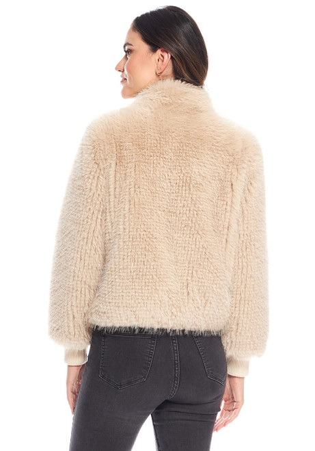Fabulous-Furs Champagne Fox Faux Fur Parkside Bomber Jacket  Fabulous-Furs Champagne Fox Faux Fur Parkside Bomber Jacket