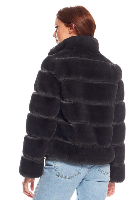 Fabulous-Furs Charcoal Faux Fur Posh Jacket  Fabulous-Furs Charcoal Faux Fur Posh Jacket