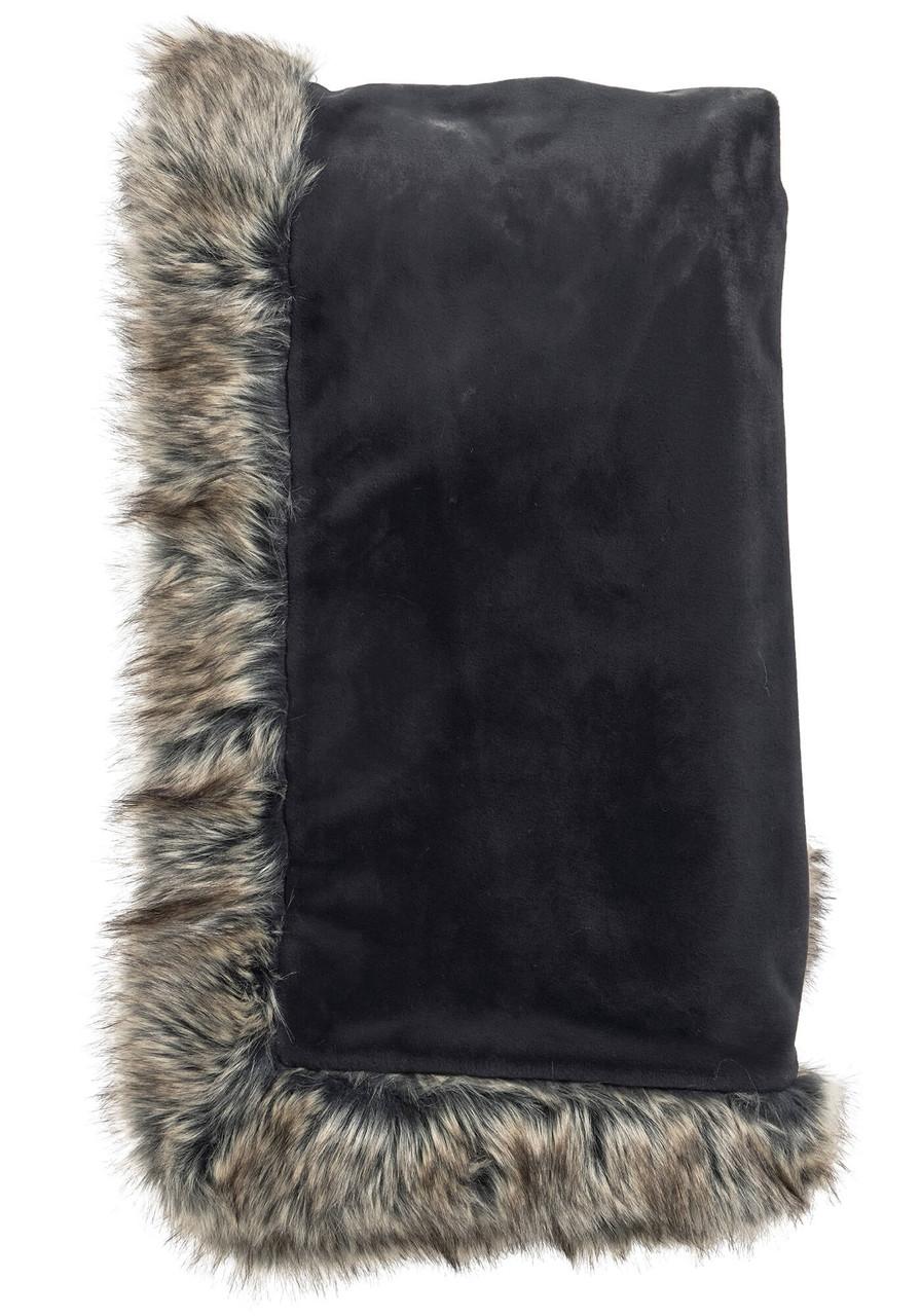 Fabulous-Furs Charcoal Faux Sheared Beaver Alpine Weighted Throw  Fabulous-Furs Charcoal Faux Sheared Beaver Alpine Weighted Throw