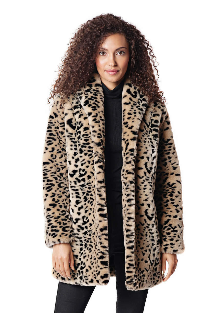 Fabulous-Furs Cheetah Faux Fur Classic Jacket  Fabulous-Furs Cheetah Faux Fur Classic Jacket