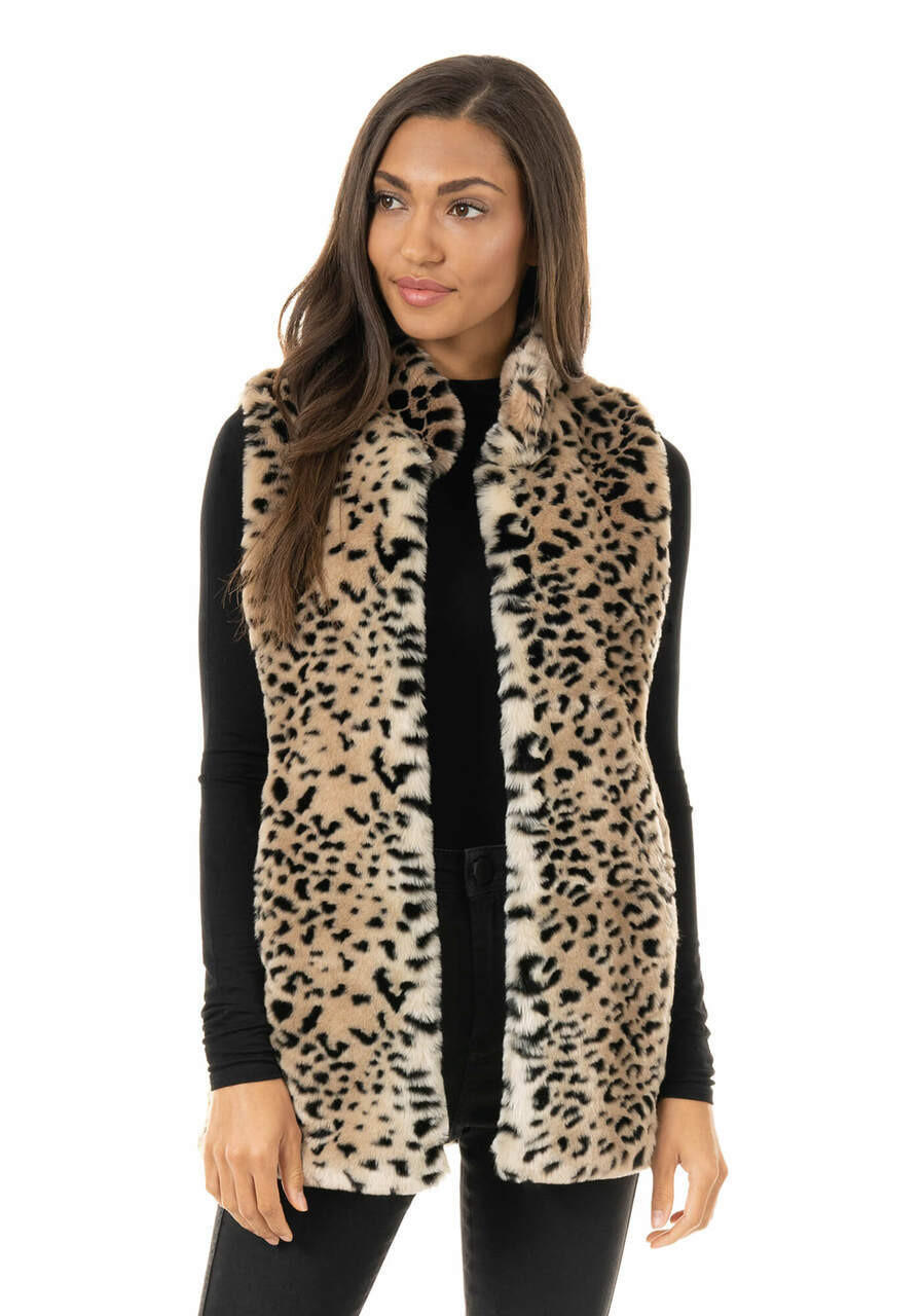 Fabulous-Furs Cheetah Faux Fur Hook Vest  Fabulous-Furs Cheetah Faux Fur Hook Vest