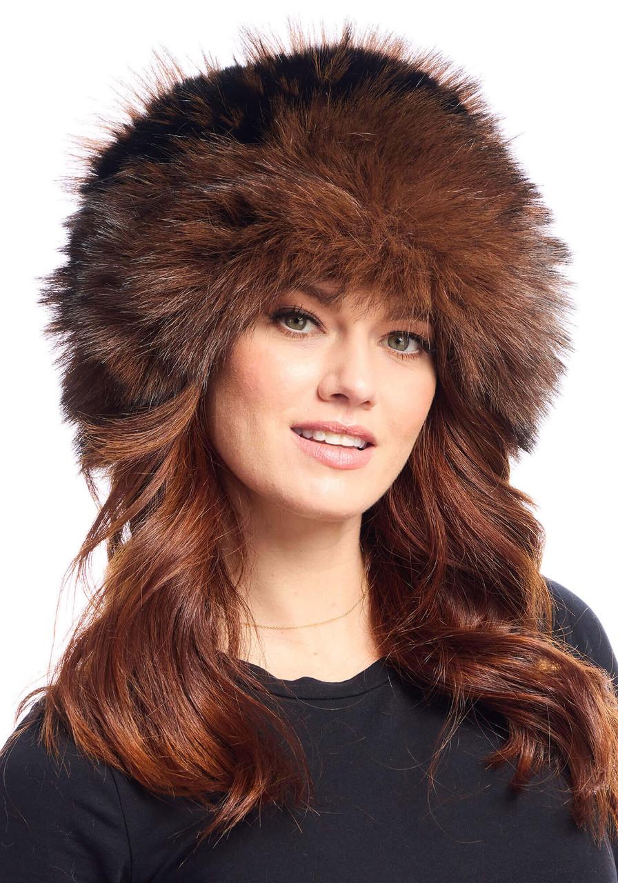 Fabulous-Furs Chocolate Fox Faux Fur Cossack-Style Hat  Fabulous-Furs Chocolate Fox Faux Fur Cossack-Style Hat