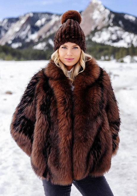 Fabulous-Furs Chocolate Fox Faux Fur Foxy Favorite Jacket  Fabulous-Furs Chocolate Fox Faux Fur Foxy Favorite Jacket