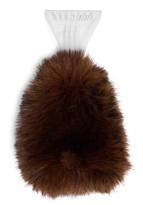 Fabulous-Furs Chocolate Fox Faux Fur Ice Scraper  Fabulous-Furs Chocolate Fox Faux Fur Ice Scraper