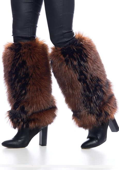 Fabulous-Furs Chocolate Fox Faux Fur Legwarmers  Fabulous-Furs Chocolate Fox Faux Fur Legwarmers