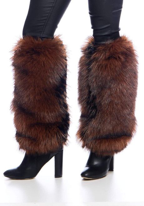 Fabulous-Furs Chocolate Fox Faux Fur Legwarmers  Fabulous-Furs Chocolate Fox Faux Fur Legwarmers