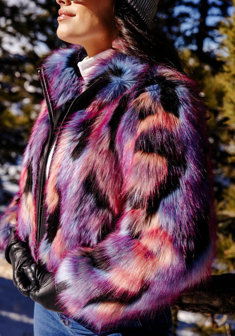 Fabulous-Furs Cosmo Fox Faux Fur Zip Jacket  Fabulous-Furs Cosmo Fox Faux Fur Zip Jacket