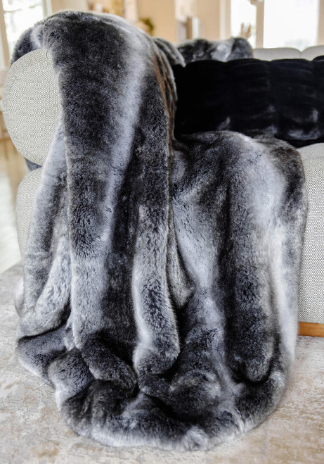 Fabulous-Furs Couture Collection Chinchilla Faux Fur Throws Fabulous-Furs Couture Collection Chinchilla Faux Fur Throws