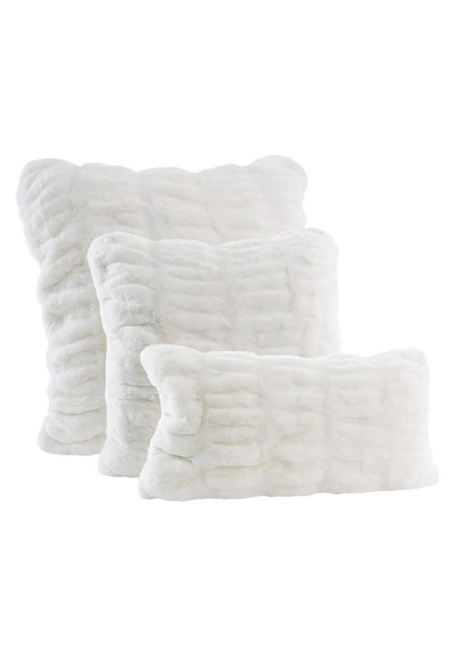 Fabulous-Furs Couture Collection Snow Mink Faux Fur Pillows  Fabulous-Furs Couture Collection Snow Mink Faux Fur Pillows