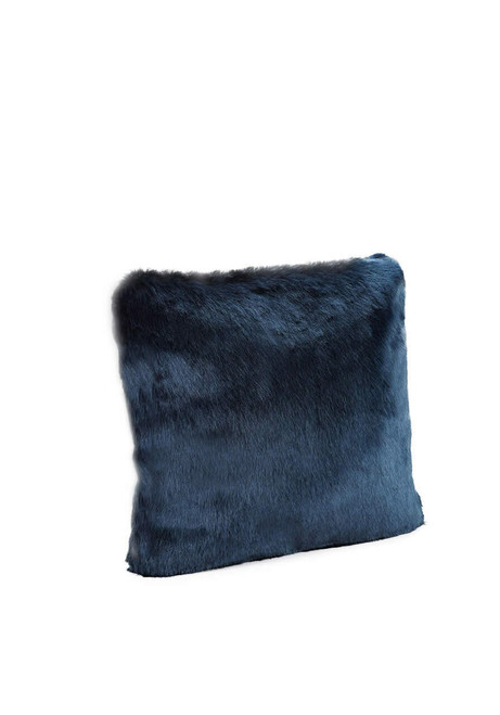 Fabulous-Furs Couture Collection Steel Blue Mink Faux Fur Pillows  Fabulous-Furs Couture Collection Steel Blue Mink Faux Fur Pillows