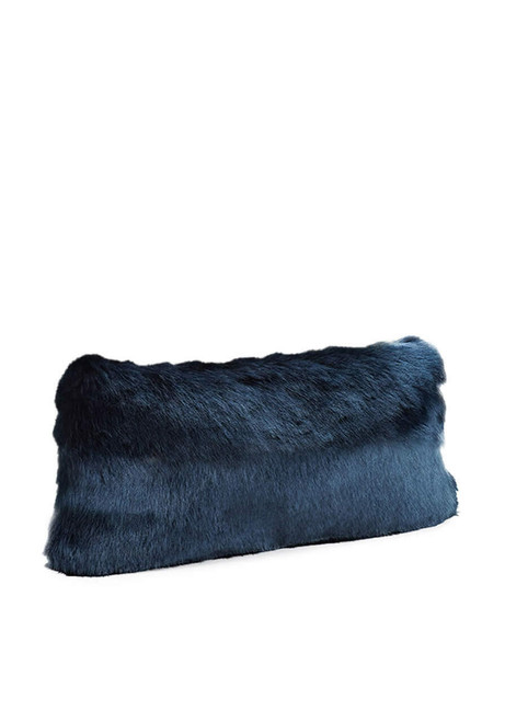 Fabulous-Furs Couture Collection Steel Blue Mink Faux Fur Pillows  Fabulous-Furs Couture Collection Steel Blue Mink Faux Fur Pillows