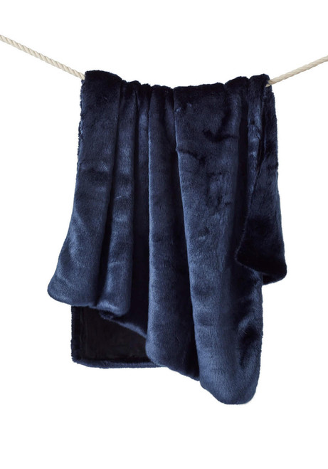 Fabulous-Furs Couture Collection Steel Blue Mink Faux Fur Throws  Fabulous-Furs Couture Collection Steel Blue Mink Faux Fur Throws