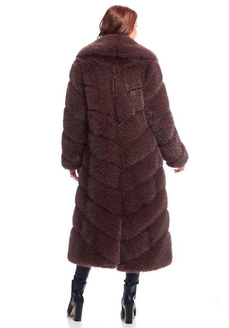 Fabulous-Furs Espresso Fox Faux Fur Vale Full-Length Coat  Fabulous-Furs Espresso Fox Faux Fur Vale Full-Length Coat