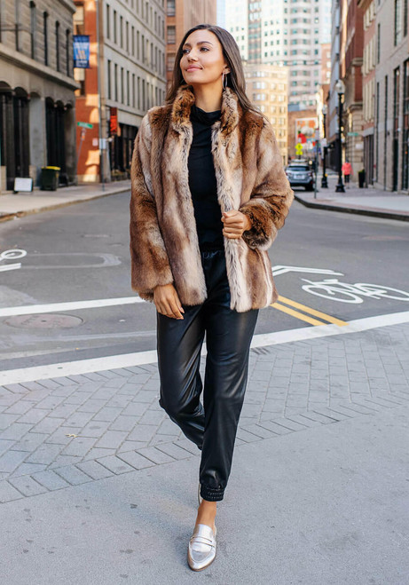 Fabulous-Furs Fisher Faux Fur Favorite Jacket  Fabulous-Furs Fisher Faux Fur Favorite Jacket