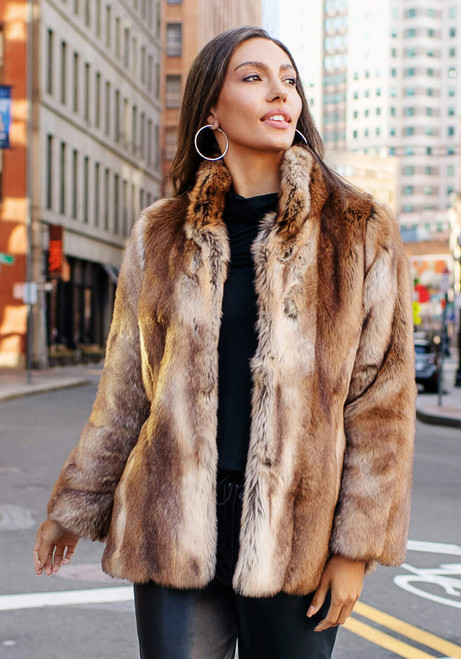 Fabulous-Furs Fisher Faux Fur Favorite Jacket  Fabulous-Furs Fisher Faux Fur Favorite Jacket