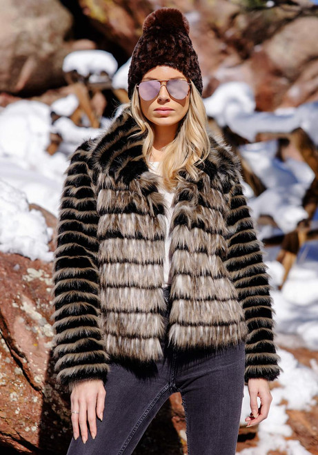 Fabulous-Furs Front Row Faux Fur Fox Jacket  Fabulous-Furs Front Row Faux Fur Fox Jacket