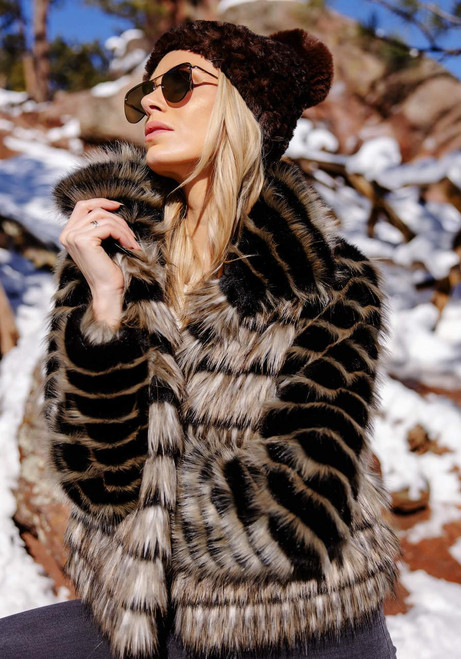 Fabulous-Furs Front Row Faux Fur Fox Jacket  Fabulous-Furs Front Row Faux Fur Fox Jacket
