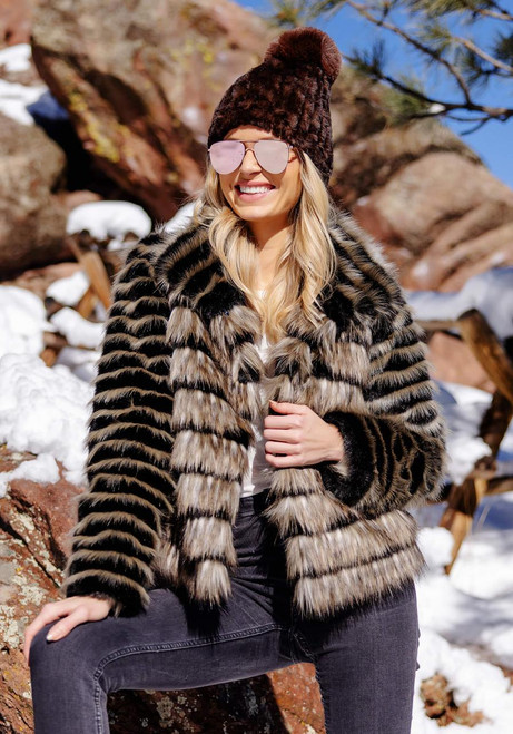 Fabulous-Furs Front Row Faux Fur Fox Jacket  Fabulous-Furs Front Row Faux Fur Fox Jacket