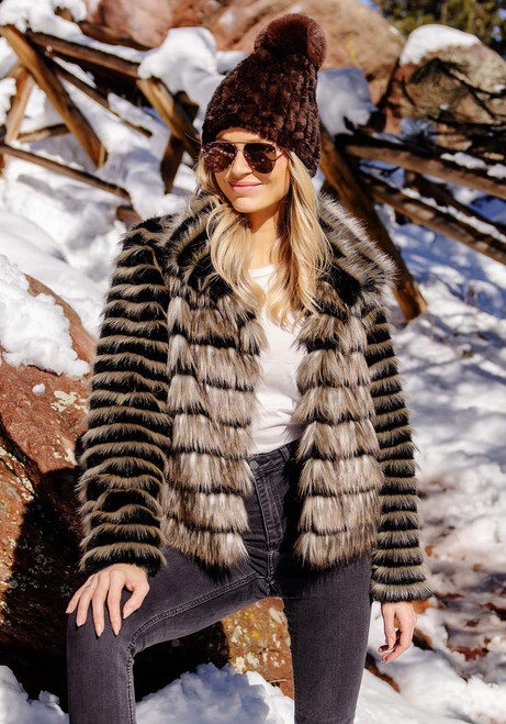 Fabulous-Furs Front Row Faux Fur Fox Jacket  Fabulous-Furs Front Row Faux Fur Fox Jacket