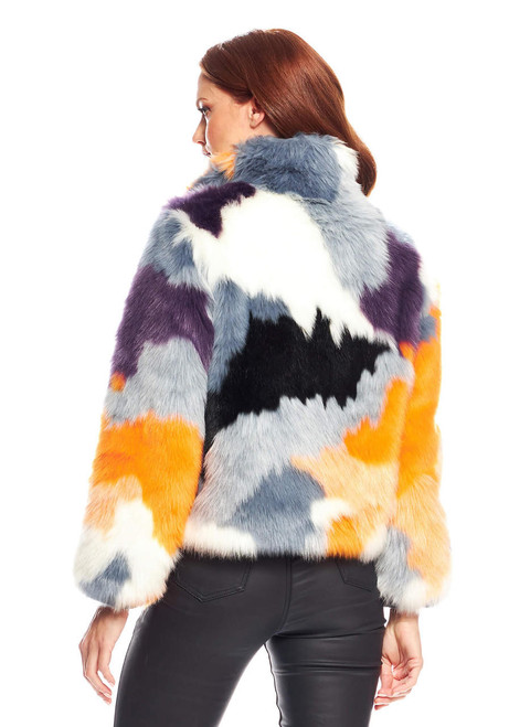 Fabulous-Furs Glow Up Faux Fur Zip Bomber Jacket  Fabulous-Furs Glow Up Faux Fur Zip Bomber Jacket