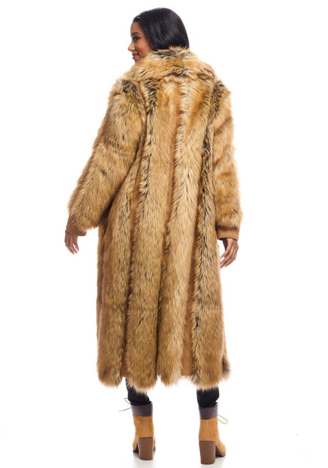 Fabulous-Furs Gold Fox Faux Fur & Faux Suede Goldie Fox Full-Length Coat  Fabulous-Furs Gold Fox Faux Fur & Faux Suede Goldie Fox Full-Length Coat