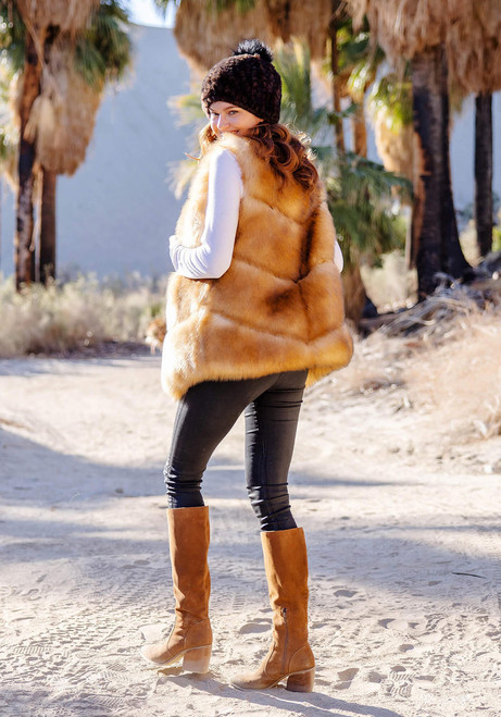 Fabulous-Furs Golden Fox Faux Fur Marlowe Vest  Fabulous-Furs Golden Fox Faux Fur Marlowe Vest