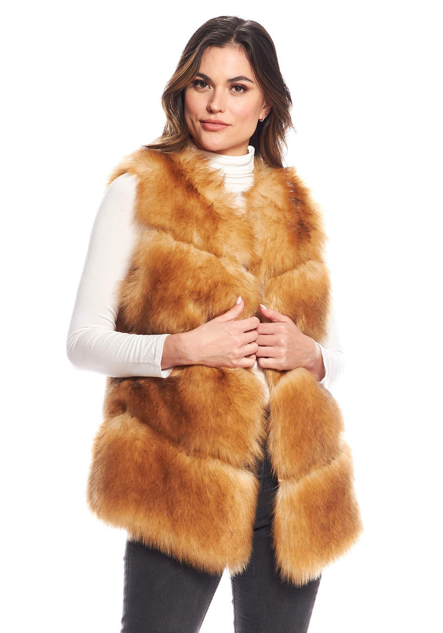 Fabulous-Furs Golden Fox Faux Fur Marlowe Vest  Fabulous-Furs Golden Fox Faux Fur Marlowe Vest