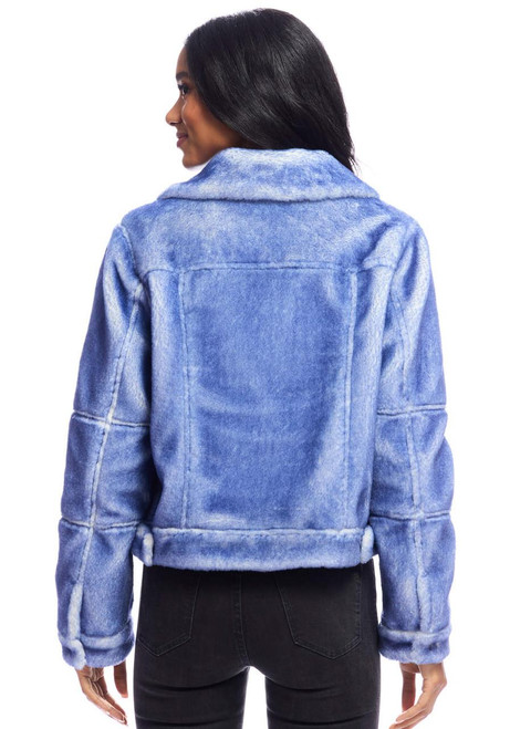 Fabulous-Furs Indigo Jeanius Faux Fur Denim Jacket  Fabulous-Furs Indigo Jeanius Faux Fur Denim Jacket