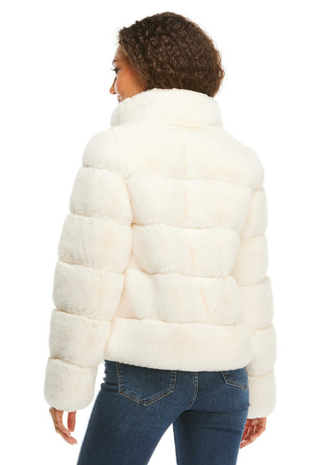 Fabulous-Furs Ivory Faux Fur Posh Jacket  Fabulous-Furs Ivory Faux Fur Posh Jacket